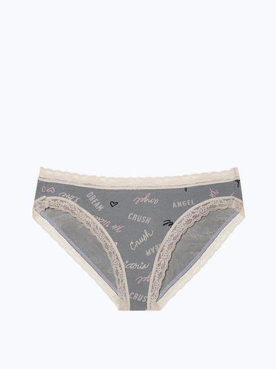 Lace-trim High-leg Brief Panty